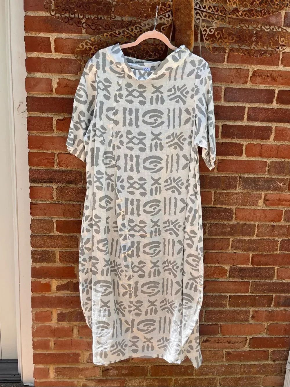 mSquare Printed Linen Dress